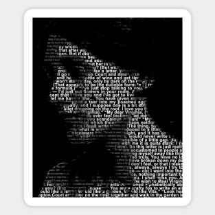 Virginia Woolf - word portrait - made from the love letters between her and Vita Magnet